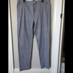 Blue and white pants